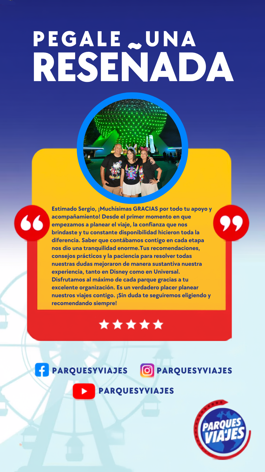 Reseña real de viajeros de Parques y Viajes
